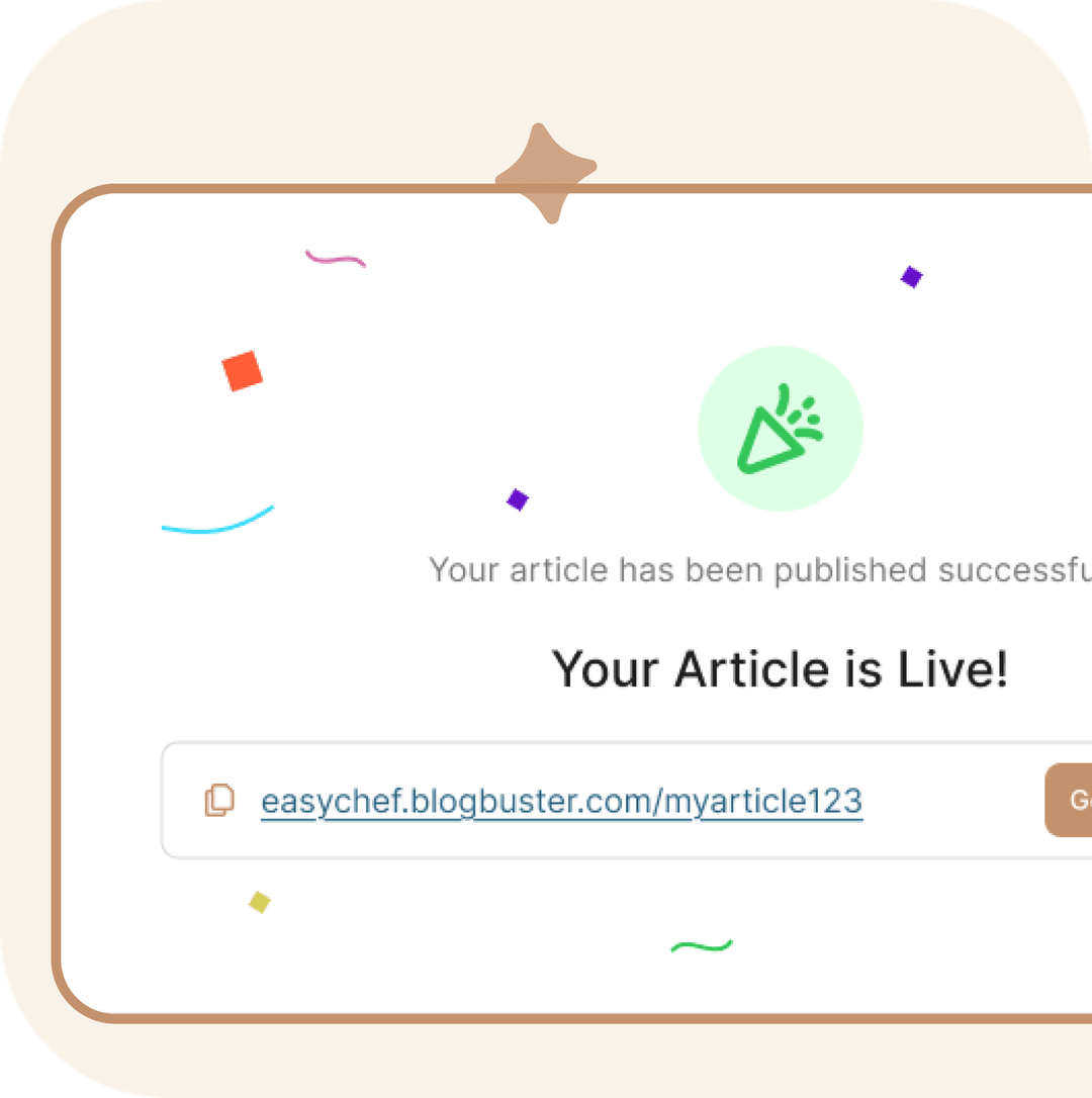 Publish your articles in one click