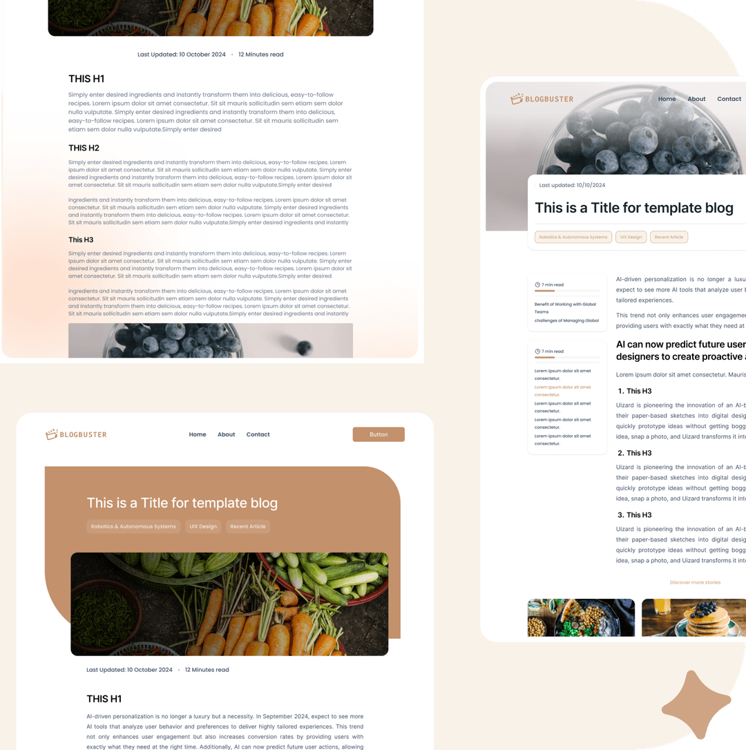 Use ready-made blog templates for your free hosted blog