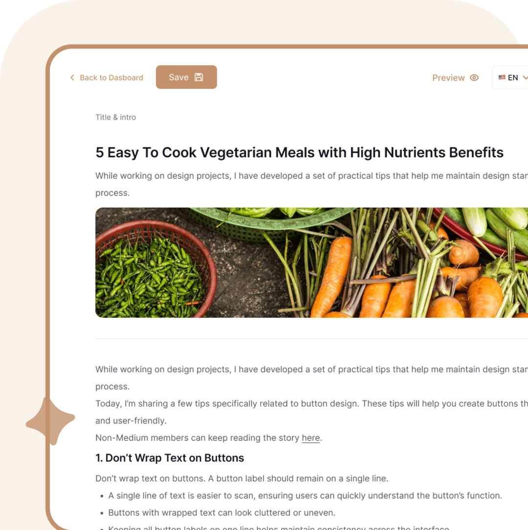 Write effortlessly in our free hosted blog writer