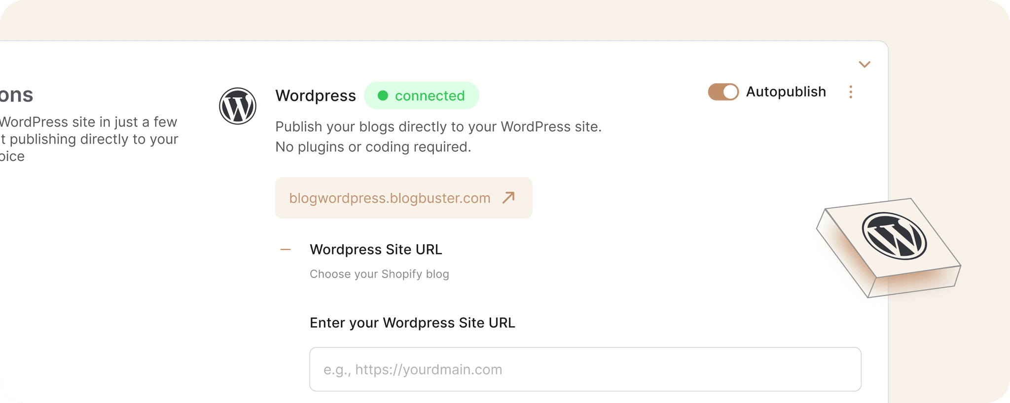WordPress native integration